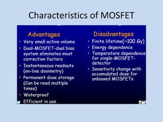 Characteristics of MOSFET
 