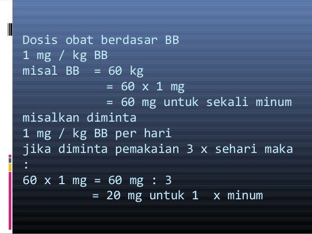 Dosis Obat