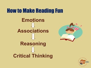 How to Make Reading Fun
Emotions
Associations
Reasoning
Critical Thinking
 