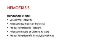 Comprehensive Overview of Bleeding Disorders and Hemostasis Mechanisms ...