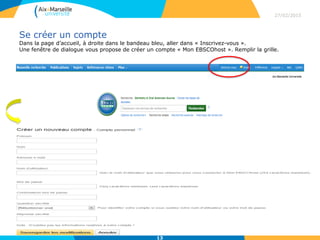 Se créer un compte
Dans la page d’accueil, à droite dans le bandeau bleu, aller dans « Inscrivez-vous ».
Une fenêtre de di...