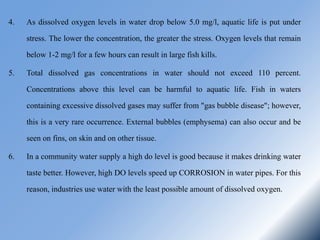 Dissolved oxygen and its method of determination | PPTX