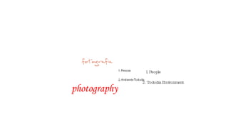 photography I. People 2. Tododia Environment 
