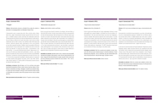 Grupo 2: Antenado (19%)                                                      Grupo 3: Tradicional (19%)                                                    Grupo 4: Baladeiro (18%)                                                    Grupo 5: Humanizado (17%)

“Tô ligado.”                                                                 “Minha família é tudo para mim.”                                              “O que vai rolar no fim de semana?”                                         “Quero lutar por um mundo melhor.”


Valores: relacionamento amoroso, atividade física, poder de comprar o        Valores: união familiar, carreira e profissão.                                Valores: beleza física, liberdade, fé.                                      Valores: ter fé, viver numa sociedade mais segura, relacionamentos afe-
que quiser, ter emprego público, ter liberdade e beleza física.                                                                                                                                                                        tivos.
                                                                             Este é um grupo mais focado na família e nos amigos: 42% têm filhos. A        Este é o grupo mais interessado em moda, celebridades, fofocas e o mais
Culturalmente, este é o grupo mais ativo. Vão a cinema, teatro, shows,       vida social não é intensa. Passam muito tempo na internet, especialmente      preocupado com a própria imagem. O principal foco está nos amigos e re-     Este grupo tem consciência do que acontece à sua volta, está preocupa-
leem livros, viajam. São bastante sociáveis, gostam de estar com os ami-     em sites de relacionamento. Não há interesse em se informar sobre o que       lacionamentos. Têm uma vida social intensa: vão muito aos shoppings e       do com os relacionamentos pessoais e também em se informar sobre o
gos, ir a baladas, parques, praias e participar de competições esportivas.   acontece no mundo e não gostam de opinar, tanto quanto não acham que          a festas e baladas. Não praticam esportes nem curtem games. É o grupo       que acontece pelo mundo. A religião aparece aqui como valor e compor-
Também gostam de conversar em sites de relacionamento. Estão conecta-        podem influenciar outras pessoas. Não se preocupam com a aparência. É         mais íntimo do celular: usam muito SMS, além de internet, rádio e câmera.   tamento. Gostam de se relacionar pessoalmente, evitam mensagens de
dos com todas as mídias de um modo mais amplo. Usam muito as mídias          o grupo menos tecnológico: são jovens que não pagam por modernidade e         O celular é um companheiro e tem como função principal servir de canal de   texto e sites de relacionamento. Preocupam-se com a alimentação e com
tradicionais (jornal, rádio, revista), mas preferem obter informação pela    que não têm muita curiosidade sobre o que a internet pode oferecer. Pre-      comunicação com os amigos. Gostam de revistas, on-line e off-line, mas      a aparência. Seu consumo leva em conta se o produto tem tecnologia, mas
internet. Valorizam pessoas cultas, preocupam-se com o que acontece          ferem as mídias tradicionais, com especial interesse pelo rádio. Para eles,   preferem a versão impressa. Não leem jornal. Ouvem música de diversas       também se é ecologicamente correto – pagam mais por isso.
ao seu redor e gostam de opinar. Também sentem que podem influenciar         a TV é o meio mais gostoso de se informar – por outro lado, é o grupo com     formas: rádio tradicional, computador, TV e MP3. Descobrem novas músi-
outras pessoas e não se preocupam com a opinião dos outros na hora de        menor penetração de TV por assinatura. Não costumam ler livros. No ce-        cas na internet, em shows, com amigos e nas redes sociais.                  A vida social e cultural acontece de forma moderada. Frequentam cinema,
tomar suas decisões. É o grupo que mais utiliza – provavelmente, o que       lular, usam as funções mais básicas. Ouvem música no rádio tradicional e                                                                                  shoppings, igrejas, viajam, assistem DVD em casa. Equilibram vida social
mais conhece – os recursos oferecidos pela internet. Apesar disso, é co-     adquirem música comprando CD pirata ou através dos amigos.                    Atividades na internet: Além de a usarem para trabalho e escola, aces-      com familiar. Usam a internet de forma bastante focada: trabalho, escola,
mum ouvi-los dizer que ainda estão aprendendo a usá-los, o que indica                                                                                      sam sites de busca para comparar preços e consultar endereços. Fazem        compras, busca. Não passam muitas horas navegando e nunca frequen-
que têm consciência do vasto universo on-line e de todas as possibilidades   Atividades na internet: Quando estão on-line, realizam uma quantidade         download de programas, mas os interesses são mais direcionados para         tam salas de bate-papo. Sempre leem revistas e jornais impressos. As mí-
disponíveis. Consideram-se bastante dependentes da web, da música e de       limitada de atividades. Basicamente, usam sites de relacionamento e de        sites de relacionamento, salas de bate-papo, YouTube e música.              dias mais relacionadas a esse grupo são o celular, que é um companheiro, e
TV. Assim como no grupo dos tecnológicos, adoram games e se esquecem         busca. Apesar de não diversificarem as ações, passam muito mais horas                                                                                     a TV, para diversão. No celular, usam as funções básicas. Ouvem música no
do tempo quando estão jogando. No celular, usam e-mail, SMS, câmera,         por dia na internet (o acesso à internet em casa é menor – 51% – em re-       Meios que utilizam acima da média: celular e revista.                       rádio do carro e em CD – são os que mais compram CD original.
rádio, internet, games e TV. Ouvem rádio no computador e baixam músicas      lação à média de 61%.)
da internet e das redes sociais.                                                                                                                                                                                                       Atividades na internet: Além de a usarem para trabalho e escola, tam-
                                                                             Meios que utilizam acima da média: TV e celular.                                                                                                          bém usam sites de busca para comparação de preços e localização de en-
Atividades na internet: Além de jogar, ver TV on e off-line, eles fazem                                                                                                                                                                dereços, e fazem download de programas.
download de programas e filmes, ouvem música e postam vídeos e fotos.
Postam comentários em blogs, interagem, mantêm seus próprios blogs.                                                                                                                                                                    Meios que utilizam acima da média: jornal, TV, celular e cinema.
É o grupo que mais interage na internet e passa bastante tempo usando
o computador com conexão à rede (74% acessam de casa, contra a média
de 61%.)


Meios que utilizam acima da média: internet, TV, games, revista e cinema.




 dossiê universo jovem MTV 5           7                                                                             66                                                                      67                                                                          7           dossiê universo jovem MTV 5

 screen generation                                                                                                                                                                                                                                                                             screen generation
 