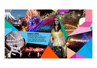 DESDE 2006 
ESTUDAMOS O 
COMPORTAMENTO 
DAS MARCAS EM 
GRANDES EVENTOS. 
 