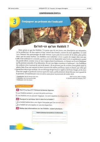 INS Santa Eulàlia   DOSSIER ÉTÉ '12: Français, 2e langue étrangère   3r ESO


                    COMPRÉHENSION ÉCRITE 4:




                                    9
 