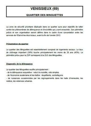 Créations de 9 nouvelles zones de sécurité prioritaires en Rhône-Alpes