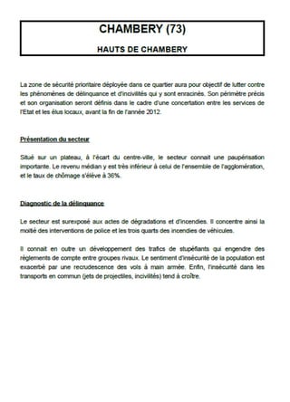 Créations de 9 nouvelles zones de sécurité prioritaires en Rhône-Alpes