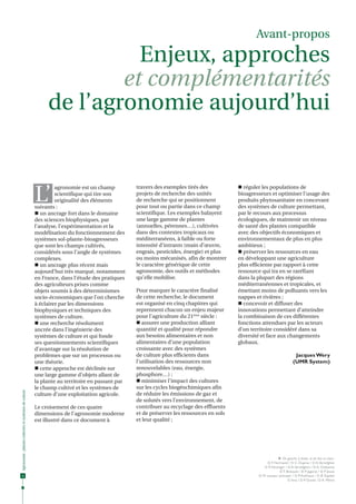 Dossier Agropolis International : Agronomie -plantes, cultivées et systèmes de culture, numéro 12, édition mise à jour juillet 2012 