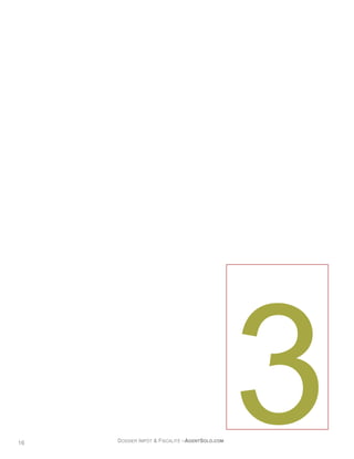 16   DOSSIER IMPÔT & FISCALITÉ –AGENTSOLO.COM
 