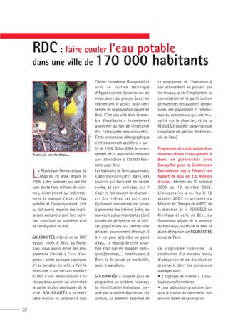 S 05f - Eau potable : l'urgence humanitaire (mars 2006 - French)