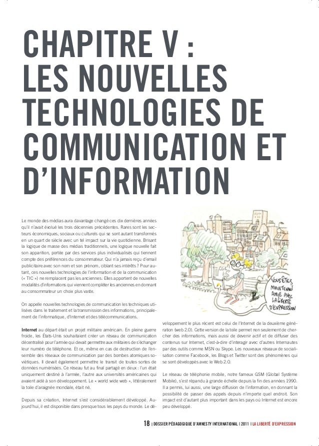 LES NOUVELLES TECHNOLOGIES DE COMMUNICATION ET D’INFORMATION