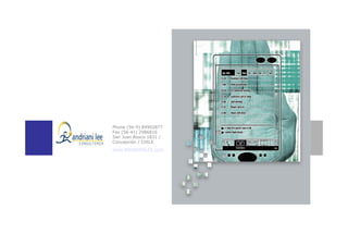 Phone (56-9) 84902877
Fax (56-41) 2986816
San Juan Bosco 1831 /
Concepción / CHILE
www.ANDRIANILEE.com
                co
 