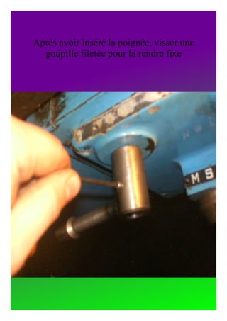 Il manque une poignée sur la boite d’avance, sans dossier technique nous supposons que c’est l’avance rapide  