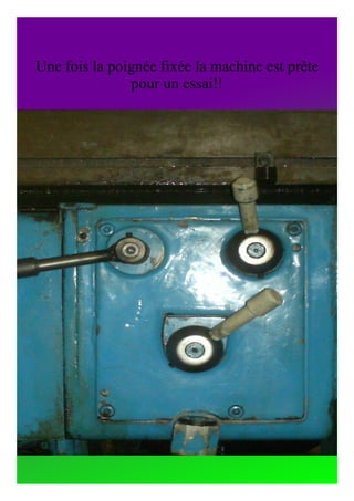 Perçage au tour du tube de la poignée pour y mettre une goupille filetée  