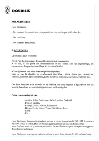 Présentation  de  la société DOUAISIS 