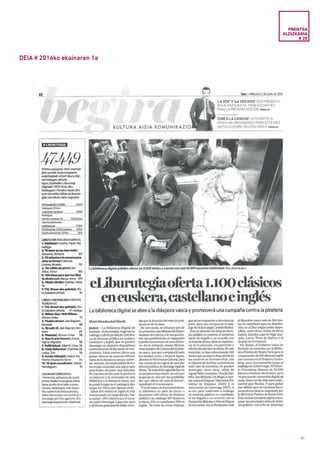 89
DEIA # 2016ko ekainaren 1a
PRENTSA
ALDIZKARIA
# 20
 