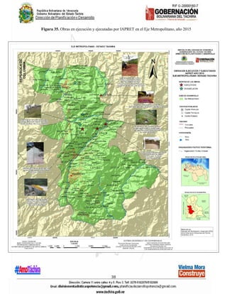 38
Figura 35. Obras en ejecución y ejecutadas por IAPRET en el Eje Metropolitano, año 2015
 
