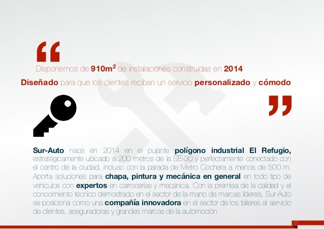 Dossier corporativo Sur-Auto taller, chapa y pintura, Sevilla