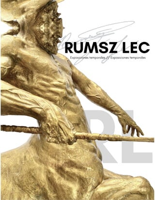 Portafolio de Rumsz Lec para exposiciones de escultura.