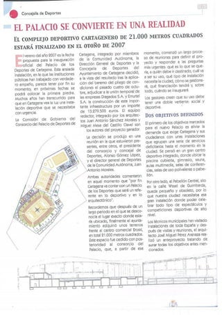 Dossier deficiencias del palacio de deportes cartagena