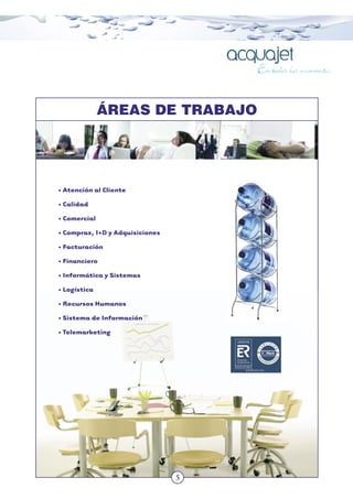 5
• Atención al Cliente
• Calidad
• Comercial
• Compras, I+D y Adquisiciones
• Facturación
• Financiero
• Informática y Sistemas
• Logística
• Recursos Humanos
• Sistema de Información
• Telemarketing
5
ÁREAS DE TRABAJO
 