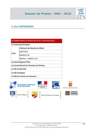 Dossier de Presse – ARS – 2010



     E       W ZdE /Z^




                                              Z^

           ^           
                 W                            Z
                 ZdW

                           ^^
                 ZW::             W::
               Z               W 
               '                            
 s              D

 s
 s                  W             ,




         s                                          s       W       ,




                                                        Z           ^   Z^
                                                               D
                             d             
 