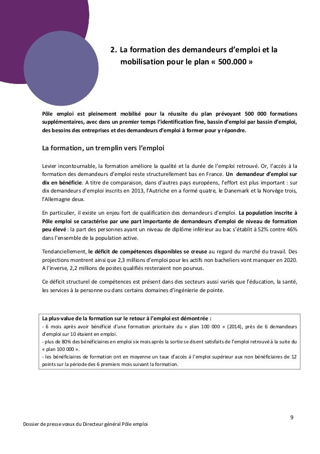 Dossier De Presse Pole Emploi Bilan Des Actions Menees En 2015 Et T