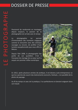 Dossier de presse   Rémy Grattessol Photographe