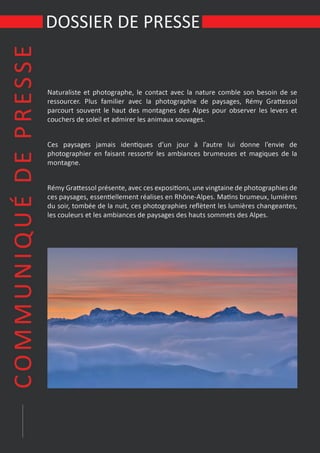 Dossier de presse   Rémy Grattessol Photographe