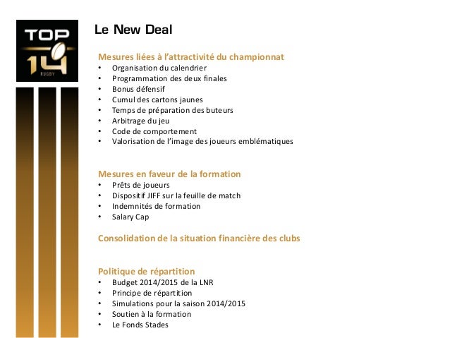 Dossier De Presse Lnr Pour La Saison 2014 2015 De Top 14