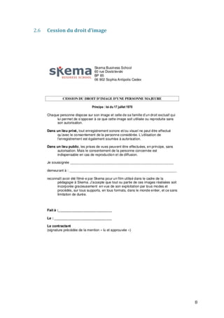 8 
2.6 Cession 
du 
droit 
d’image 
