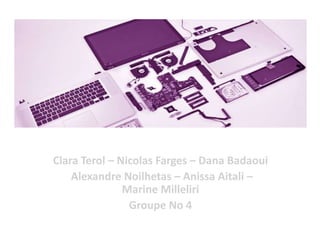 Clara Terol – Nicolas Farges – Dana Badaoui
Alexandre Noilhetas – Anissa Aitali –
Marine Milleliri
Groupe No 4

 