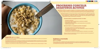 PROGRAMA CONCILIA 
DESAYUNOS ACTIVOS 
DESAYUNOS ACTIVOS es un programa necesario en la vida escolar de cualquier colegio. La conciliación de la vida escolar y familiar ha llevado a la ampliación de la propuesta educativas y ocio de muchos centros, que apuestan por ofrecer a sus alumnos una mayor asistencia horaria para así cubrir las necesidades de la familia. 
DESAYUNOS ACTIVOS es un servicio que comienza a funcionar desde las 7:00 o 7.30h de la mañana hasta la hora de comienzo de las clases donde los niños, a parte de desayunar, realizan actividades que les permite desperezarse y empezar las clases de una manera activa. Para ello ofrecemos un espacio adecuado para el juego, la comunicación y la recreación. 
Desayunos Activos es un programa que ofrece a los niños: 
• Un desayuno equilibrado. 
• El servicio de un equipo de profesionales con experiencia acreditada. 
• Juegos, juguetes, libros y cuentos. 
• La adquisición de hábitos de higiene y salud fundamentales en la vida del niño. 
• Talleres de plástica y juegos. 
Desayunos Activos es un programa que ofrece a los padres: 
• Una solución al problema de la conciliación laboral y escolar. 
• La tranquilidad de que sus hijos van a estar atendidos por un equipo de profesionales 
que los asistirá en todo momento. 
• Un desayuno sano y equilibrado para su hijo. 
• El asesoramiento y el apoyo de una empresa dedicada a la educación y el ocio escolar. 
Desayunos Activos es una propuesta de calidad para colegios que requieren de un programa de asistencia a primera hora de la mañana. 
Juguetón (de 6 a 12 años) 
Actividad Lúdico/formativa novedosa implantada por Dinamo denominada Juguetón cuyo principal objetivo es el disfrute de los participantes bajo la supervisión de un profesional. 
Las actividades que llevamos a cabo en el Juguetón van más allá de un mero periodo de tiempo dedicado a la formación, el ocio o el deporte, ya que plantean una forma de vida en la cual el respeto y la convivencia son la base fundamental. Por ello, no tomamos como punto de partida la actividad en sí, sino que partimos de un pilar imprescindible: las personas. 
“El Juguetón” es una actividad de ocio infantil y familiar para promover la integración y cohesión de los niños y niñas del municipio y/o colegio. 
Ludoteca y merienda 
(de 6 a 12 años) 
Este es un espacio abierto y distendido, los niños juegan individualmente o en grupos con compañeros de edades similares. 
La ludoteca favorece la comunicación y mejora las relaciones del niño con el medio social. Actividad implantada en muchos centros como ampliación de horario de lunes a viernes. Con y sin Merienda. 
DOSSIER DINAMO14 OK.indd 12-13 27/02/14 19:44 
 