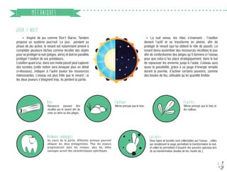 7
	 Inspiré de jeu comme Don’t Starve, Tandem
propose un système jour/nuit. Le jour, pendant sa
phase de jeu active, le renard est notamment amené à
compléter plusieurs tâches comme récolter des objets
pour se protéger la nuit (pièges, abris) et doit en parallèle
protéger l’oisillon de ses prédateurs.
L’oisillon quant à lui, dans son mode passif peut capturer
des lucioles (cette notion sera évoquée plus en détail
ci-dessous), indiquer à l’autre joueur les ressources
intéressantes. L’oiseau est plus frêle que le renard ; si
les deux joueurs s’éloignent trop, ils perdent la partie.
JOUR / NUIT
	 La nuit venue, les rôles s’inversent : l’oisillon
devient l’actif et se transforme en phénix, afin de
protéger le renard (qui lui obtient le rôle de passif). Le
renard devra assembler des ressources récoltées le jour
afin de confectionner des pièges qu’il donnera à l’oiseau
pour que celui-ci les place stratégiquement, dans le but
de repousser les ennemis jusqu’à l’aube. L’oiseau aura
aussi la possibilité, grâce à sa jauge d’énergie remplie
durant la journée, d’activer certains pouvoirs, comme
des boules de feu, utilisable qu’en quantité limitée.
MÉCANIQUES
Bois
Ressource pouvant être
récoltée par le renard afin de
créer un abris ou des pièges.
Animaux sauvages
Au cours de la partie, différents animaux pourront
attaquer les deux protagonistes. Plus les joueurs
progresseront dans les niveaux, plus les bêtes
sauvages auront des caractéristiques spécifiques.
Cailloux
Même principe que le bois.
Lucioles
Deux types de lucioles sont collectables par l’oiseau  : celles
qui remplissent la jauge permettant la transformation la nuit,
et celles lui permettant d’acquérir des pouvoirs spéciaux lors
de sa transformation (boules de feu, foudre etc.)
Feuilles
Même principe que le bois et
les cailloux.
 