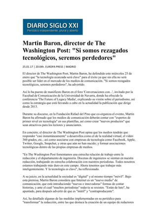 Dossier Martin Baron