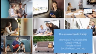 ¿Y si trabajáramos
interconnectados dentro en la empresa?
El nuevo mundo del trabajo
Información y Conocimiento
Global y Virtual
Flexible y Móvil
Social e Hiperconectado
 