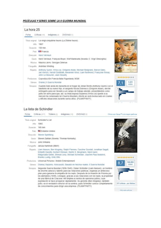 PELÍCULAS YSERIES SOBRE LA II GUERRA MUNDIAL
 