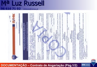DOCUMENTAÇÃO – Contrato de Angariação (Pág.1/2) 