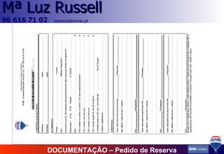 DOCUMENTAÇÃO – Pedido de Reserva 