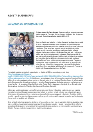 REVISTA	ZARZUELERIAS	
 