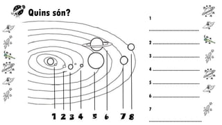 Quins són?

1
......................................
2 .....................................
3 .....................................
4 .....................................
5 .....................................
6 .....................................
7
......................................

 