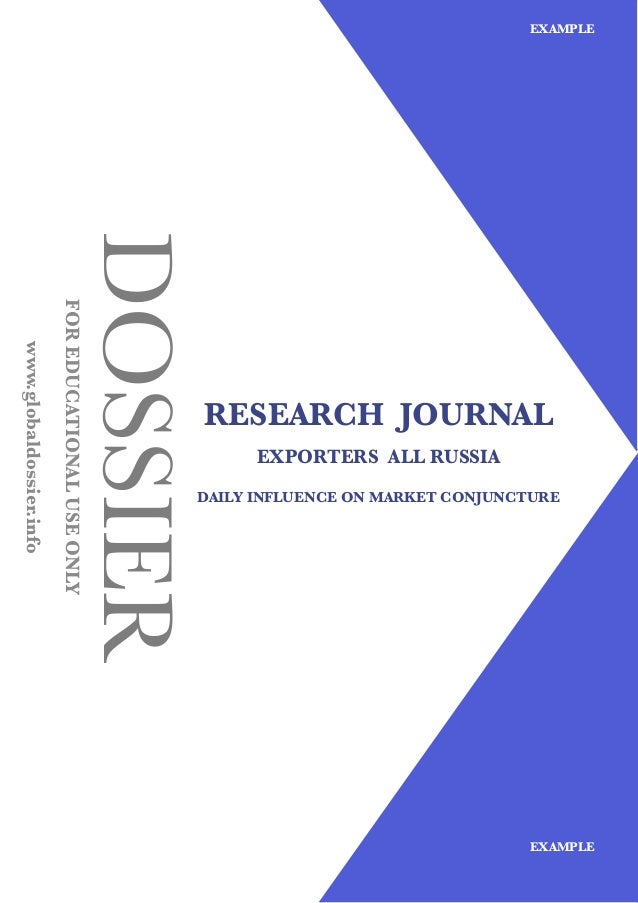 Research Journal Dossier | Example: Rushydro | For educational use only