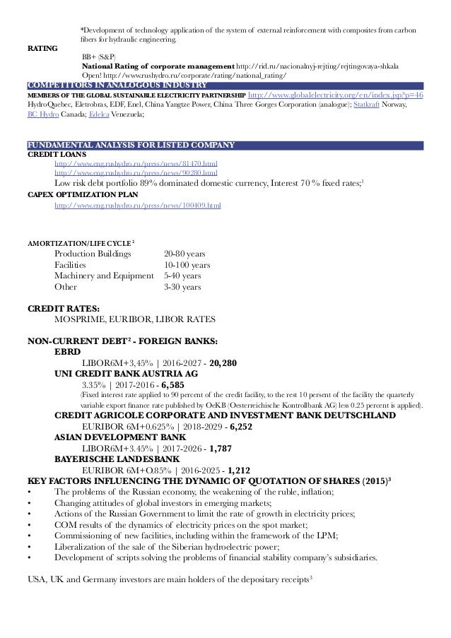 Research Journal Dossier | Example: Rushydro | For educational use only