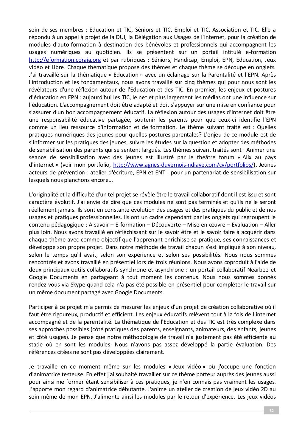 Dossier VAE soutenu en janvier 2011