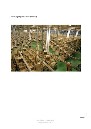 Centre logistique d’Arteixo (Espagne)




                                        Iut Nancy- Charlemagne
                                          Projet Tuteuré – TC2
 