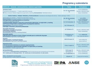 DOSSIER - Supervisión y Coaching Sistémicos
Programa avanzado MADRID – 2014/15
Programa que cumple los estándares para la ...