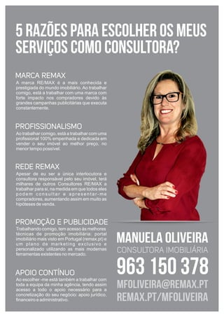 Dossier de Apresentação MANUELA OLIVEIRA