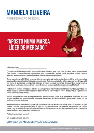 Dossier de Apresentação MANUELA OLIVEIRA