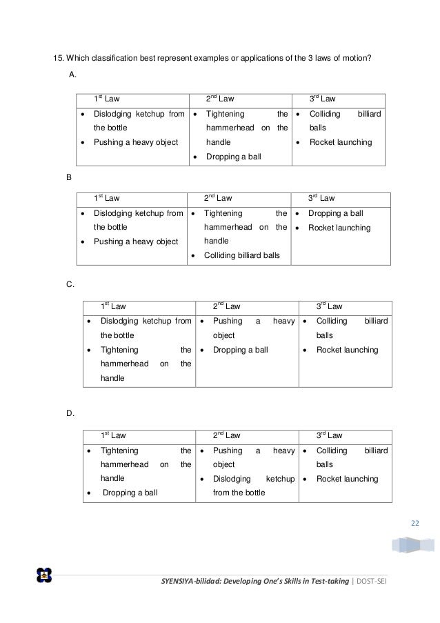 dost sei scholarship exam reviewer